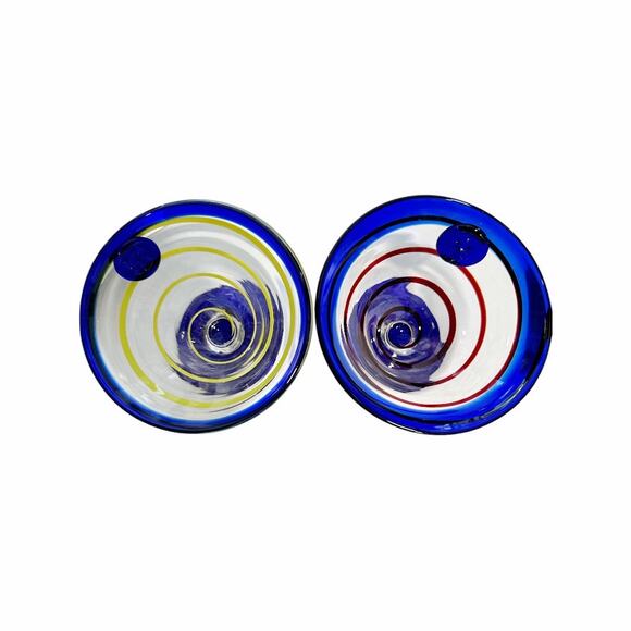 Kosta Boda Set of 2 Hand Blown Martini Cocktail Glasses Royal Caribbean - Picture 7 of 9